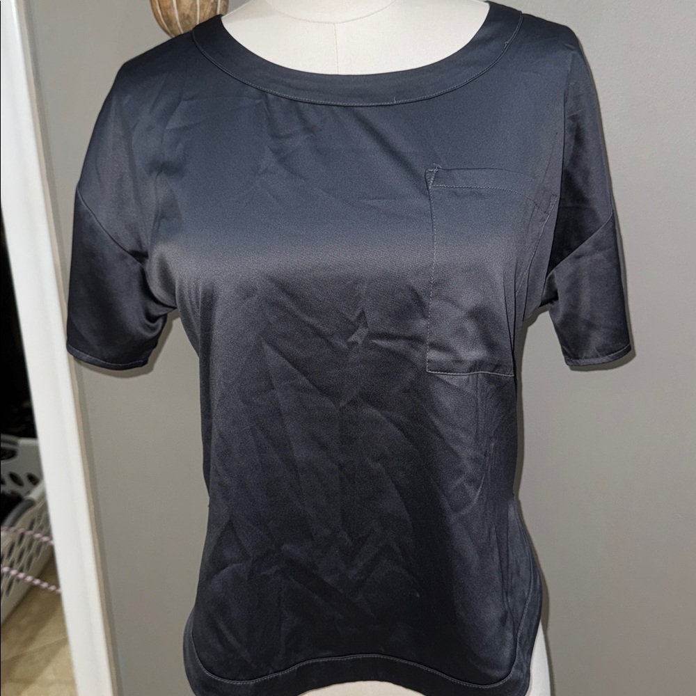 Classic Dark Gray Silky Women's Top